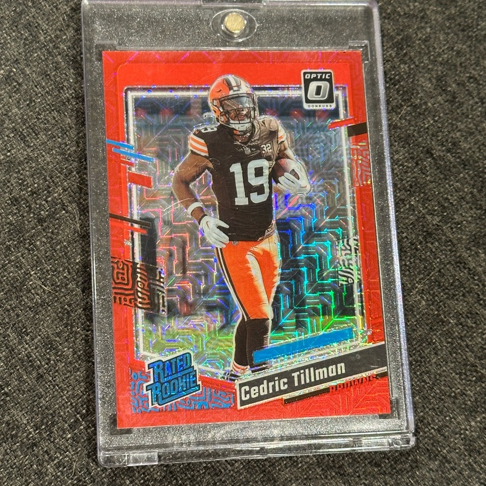 Cedric Tillman Panini Optic Red Rated Rookie Prizm